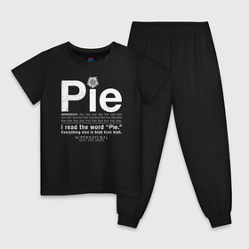 Детская пижама хлопок с принтом Pie в Кировске, 100% хлопок |  брюки и футболка прямого кроя, без карманов, на брюках мягкая резинка на поясе и по низу штанин
 | supernatural | vdzabma | сверхъестественное