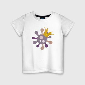 Детская футболка хлопок с принтом Коронавирус в Кировске, 100% хлопок | круглый вырез горловины, полуприлегающий силуэт, длина до линии бедер | coronavirus | covid 19 | virus | бактерия | вирус | ковид 19 | корона вирус | коронавирус | короновирус | пандемия | т вирус | эпидемия