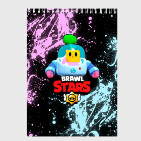 Скетчбук с принтом BRAWL STARS (SPROUT) [9] в Кировске, 100% бумага
 | 48 листов, плотность листов — 100 г/м2, плотность картонной обложки — 250 г/м2. Листы скреплены сверху удобной пружинной спиралью | 8 bit | android | brawl | brawl stars | clash | clash royale | game | leon | royale | sprout | stars | андроид | игра | кольт | леон | мобильные игры | спраут