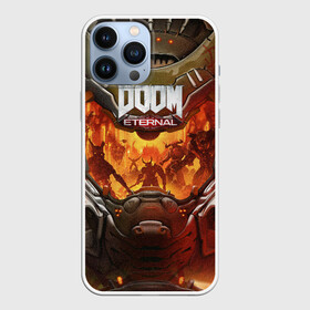 Чехол для iPhone 13 Pro Max с принтом DOOM ETERNAL | ДУМ (Z) в Кировске,  |  | Тематика изображения на принте: demons | devil | doom | doom eternal | doom slayer | hell | slayer | ад | демоны | дум