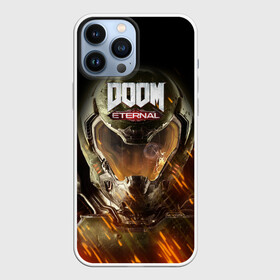 Чехол для iPhone 13 Pro Max с принтом DOOM ETERNAL | ДУМ (Z) в Кировске,  |  | Тематика изображения на принте: demons | devil | doom | doom eternal | doom slayer | hell | slayer | ад | демоны | дум