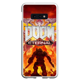 Чехол для Samsung S10E с принтом DOOM Eternal в Кировске, Силикон | Область печати: задняя сторона чехла, без боковых панелей | doom eternal | esport | game | дорога в ад | дум | дум энтернал | игра | кибердемон | киберспорт | тир