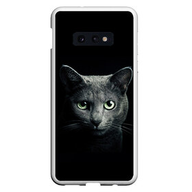Чехол для Samsung S10E с принтом Кот в Кировске, Силикон | Область печати: задняя сторона чехла, без боковых панелей | animal | animals | beast | black | cat | kitten | британец | британка | животное | животные | зверек | зверь | кот | котейка | котенок | котики | котэ | кошка | кошки | черная