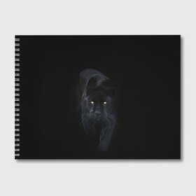 Альбом для рисования с принтом Пантера в Кировске, 100% бумага
 | матовая бумага, плотность 200 мг. | Тематика изображения на принте: animal | animals | beast | black | cat | kitten | phanter | животное | животные | зверек | зверь | кот | котики | кошка | кошки | пантера | черная