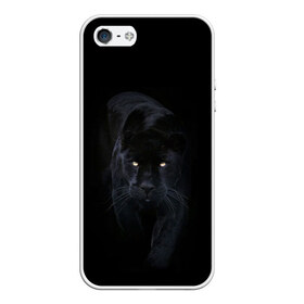 Чехол для iPhone 5/5S матовый с принтом Пантера в Кировске, Силикон | Область печати: задняя сторона чехла, без боковых панелей | animal | animals | beast | black | cat | kitten | phanter | животное | животные | зверек | зверь | кот | котики | кошка | кошки | пантера | черная