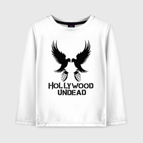 Детский лонгслив хлопок с принтом Hollywood Undead в Кировске, 100% хлопок | круглый вырез горловины, полуприлегающий силуэт, длина до линии бедер | charlie scene | danny | funny man | hollywood | hollywood undead | j dog | johnny 3 tears | undead | андед | голивуд | голливудская нежить | группа | кранккор | метал | нежить | реп | рок | рэп | рэпкор