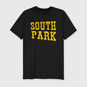 Мужская футболка хлопок Slim с принтом SOUTH PARK. в Кировске, 92% хлопок, 8% лайкра | приталенный силуэт, круглый вырез ворота, длина до линии бедра, короткий рукав | south park | американская культура | американский мультсериал | колорадо | пародия | саус парк | саут парк | черный юмор | четыре мальчика | шоу | южный парк