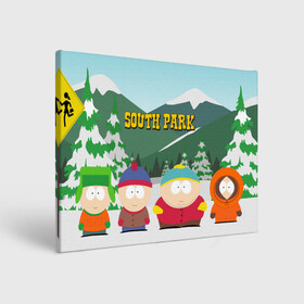 Холст прямоугольный с принтом ЮЖНЫЙ ПАРК | SOUTH PARK (Z) в Кировске, 100% ПВХ |  | Тематика изображения на принте: kenny | south park | кенни | мультфильмы | южный парк