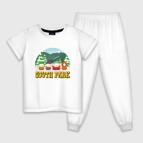 Детская пижама хлопок с принтом ЮЖНЫЙ ПАРК в Кировске, 100% хлопок |  брюки и футболка прямого кроя, без карманов, на брюках мягкая резинка на поясе и по низу штанин
 | kenny | south park | кенни | мультфильмы | южный парк