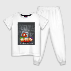 Детская пижама хлопок с принтом ЮЖНЫЙ ПАРК в Кировске, 100% хлопок |  брюки и футболка прямого кроя, без карманов, на брюках мягкая резинка на поясе и по низу штанин
 | Тематика изображения на принте: 