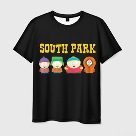 Мужская футболка 3D с принтом South Park. в Кировске, 100% полиэфир | прямой крой, круглый вырез горловины, длина до линии бедер | south park | американская культура | американский мультсериал | колорадо | пародия | саус парк | саут парк | черный юмор | четыре мальчика | шоу | южный парк