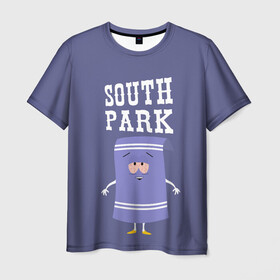 Мужская футболка 3D с принтом South Park Полотенчико в Кировске, 100% полиэфир | прямой крой, круглый вырез горловины, длина до линии бедер | Тематика изображения на принте: south park | баттерс | кайл | кени | кеннет | кенни | мультик | саус парк | стэнли | эрик | южный парк