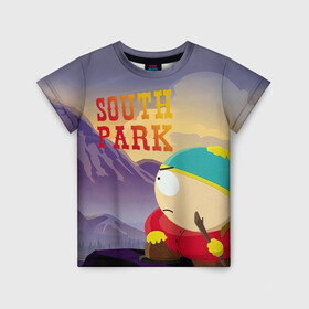 Детская футболка 3D с принтом South Park Картмен в Кировске, 100% гипоаллергенный полиэфир | прямой крой, круглый вырез горловины, длина до линии бедер, чуть спущенное плечо, ткань немного тянется | south park | баттерс | кайл | картмен | кени | кеннет | кенни | мультик | саус парк | стэнли | эрик | южный парк