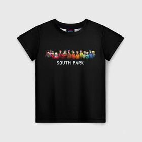 Детская футболка 3D с принтом ЮЖНЫЙ ПАРК в Кировске, 100% гипоаллергенный полиэфир | прямой крой, круглый вырез горловины, длина до линии бедер, чуть спущенное плечо, ткань немного тянется | kenny | south park | кенни | мультфильмы | саус парк | южный парк
