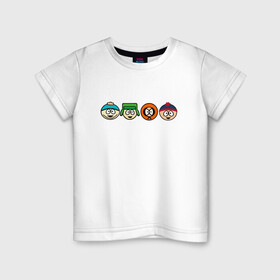 Детская футболка хлопок с принтом ЮЖНЫЙ ПАРК в Кировске, 100% хлопок | круглый вырез горловины, полуприлегающий силуэт, длина до линии бедер | kenny | south park | кенни | мультфильмы | саус парк | южный парк