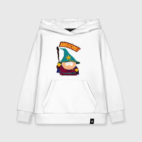 Детская толстовка хлопок с принтом CARTMAN в Кировске, 100% хлопок | Круглый горловой вырез, эластичные манжеты, пояс, капюшен | Тематика изображения на принте: animation | cartman | colorado | eric | gangsta | hip hop | kenny | n.w.a | san | south park | usa | волшебник | жесть | картман | магия | мультфильмы | шикарно | эрик | южный парк