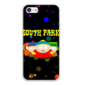 Чехол для iPhone 5/5S матовый с принтом South Park в Кировске, Силикон | Область печати: задняя сторона чехла, без боковых панелей | Тематика изображения на принте: south park | американская культура | американский мультсериал | колорадо | пародия | саус парк | саут парк | черный юмор | четыре мальчика | шоу | южный парк