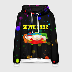 Мужская толстовка 3D с принтом South Park в Кировске, 100% полиэстер | двухслойный капюшон со шнурком для регулировки, мягкие манжеты на рукавах и по низу толстовки, спереди карман-кенгуру с мягким внутренним слоем. | south park | американская культура | американский мультсериал | колорадо | пародия | саус парк | саут парк | черный юмор | четыре мальчика | шоу | южный парк