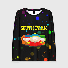 Женский лонгслив 3D с принтом South Park. в Кировске, 100% полиэстер | длинные рукава, круглый вырез горловины, полуприлегающий силуэт | south park | американская культура | американский мультсериал | колорадо | пародия | саус парк | саут парк | черный юмор | четыре мальчика | шоу | южный парк