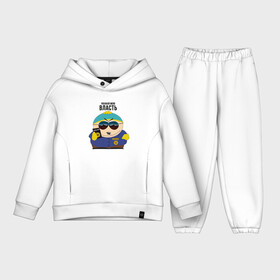 Детский костюм хлопок Oversize с принтом South Park Картман в Кировске,  |  | cartman | eric cartman | police | policeman | respect my authoritah | south park | коп | полисмен | саус парк | уважай мою власть | эрик картман | южный парк