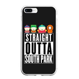 Чехол для iPhone 7Plus/8 Plus матовый с принтом South Park в Кировске, Силикон | Область печати: задняя сторона чехла, без боковых панелей | Тематика изображения на принте: cartman | kenny | park | south | southpark | картман | кенни | мульт | мультик | парк | персонаж | персонажи | сериал | южный