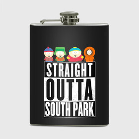 Фляга с принтом South Park в Кировске, металлический корпус | емкость 0,22 л, размер 125 х 94 мм. Виниловая наклейка запечатывается полностью | cartman | kenny | park | south | southpark | картман | кенни | мульт | мультик | парк | персонаж | персонажи | сериал | южный