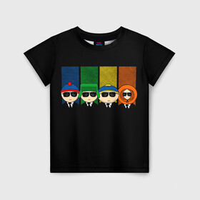 Детская футболка 3D с принтом South Park в Кировске, 100% гипоаллергенный полиэфир | прямой крой, круглый вырез горловины, длина до линии бедер, чуть спущенное плечо, ткань немного тянется | cartman | kenny | park | south | southpark | картман | кенни | мульт | мультик | парк | персонаж | персонажи | сериал | южный