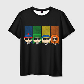 Мужская футболка 3D с принтом South Park в Кировске, 100% полиэфир | прямой крой, круглый вырез горловины, длина до линии бедер | cartman | kenny | park | south | southpark | картман | кенни | мульт | мультик | парк | персонаж | персонажи | сериал | южный
