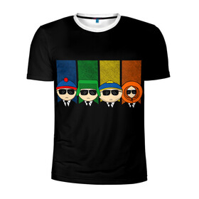 Мужская футболка 3D спортивная с принтом South Park в Кировске, 100% полиэстер с улучшенными характеристиками | приталенный силуэт, круглая горловина, широкие плечи, сужается к линии бедра | cartman | kenny | park | south | southpark | картман | кенни | мульт | мультик | парк | персонаж | персонажи | сериал | южный