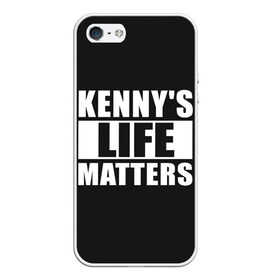 Чехол для iPhone 5/5S матовый с принтом KENNYS LIFE MATTERS в Кировске, Силикон | Область печати: задняя сторона чехла, без боковых панелей | cartman | kenny | park | south | southpark | картман | кенни | мульт | мультик | парк | персонаж | персонажи | сериал | южный