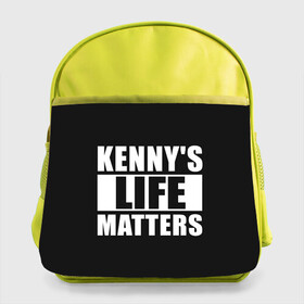 Детский рюкзак с принтом KENNYS LIFE MATTERS в Кировске, 100% полиэстер | Размеры изделия - высота 34 см, ширина 28 см, глубина 10 см
Размер поля для печати - высота 19.5 см, ширина 24 см | cartman | kenny | park | south | southpark | картман | кенни | мульт | мультик | парк | персонаж | персонажи | сериал | южный