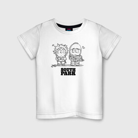 Детская футболка хлопок с принтом South Park в Кировске, 100% хлопок | круглый вырез горловины, полуприлегающий силуэт, длина до линии бедер | park | south | парк | сериал | фильм | южный