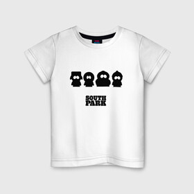 Детская футболка хлопок с принтом South Park в Кировске, 100% хлопок | круглый вырез горловины, полуприлегающий силуэт, длина до линии бедер | park | south | парк | сериал | фильм | южный