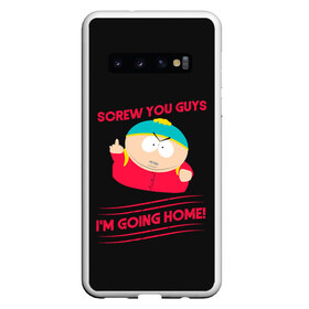 Чехол для Samsung Galaxy S10 с принтом Cartman в Кировске, Силикон | Область печати: задняя сторона чехла, без боковых панелей | Тематика изображения на принте: cartman | kenny | park | south | southpark | картман | кенни | мульт | мультик | парк | персонаж | персонажи | сериал | южный