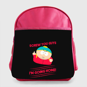 Детский рюкзак с принтом Cartman в Кировске, 100% полиэстер | Размеры изделия - высота 34 см, ширина 28 см, глубина 10 см
Размер поля для печати - высота 19.5 см, ширина 24 см | cartman | kenny | park | south | southpark | картман | кенни | мульт | мультик | парк | персонаж | персонажи | сериал | южный