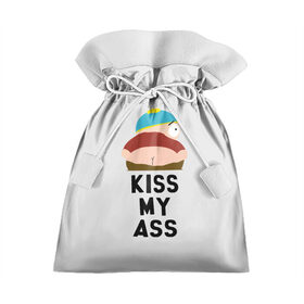 Подарочный 3D мешок с принтом Kiss My Ass в Кировске, 100% полиэстер | Размер: 29*39 см | Тематика изображения на принте: cartman | kenny | park | south | southpark | картман | кенни | мульт | мультик | парк | персонаж | персонажи | сериал | южный