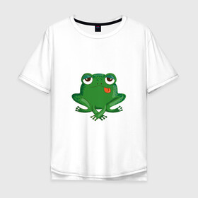 Мужская футболка хлопок Oversize с принтом Who let the frogs out?  в Кировске, 100% хлопок | свободный крой, круглый ворот, “спинка” длиннее передней части | жаба | лягушка