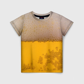 Детская футболка 3D с принтом Пиво в Кировске, 100% гипоаллергенный полиэфир | прямой крой, круглый вырез горловины, длина до линии бедер, чуть спущенное плечо, ткань немного тянется | alcohol | beer | кружка