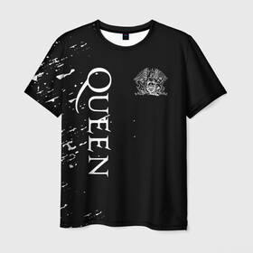 Мужская футболка 3D с принтом QUEEN. в Кировске, 100% полиэфир | прямой крой, круглый вырез горловины, длина до линии бедер | queen | квин | мистер робот | музыка | рами малек | рок | фредди меркьюри