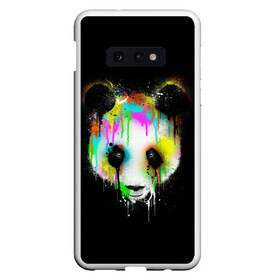 Чехол для Samsung S10E с принтом Панда в краске в Кировске, Силикон | Область печати: задняя сторона чехла, без боковых панелей | Тематика изображения на принте: panda | животные | краска | медведь | милая | няшная | панда | прикольная | смешно | юмор