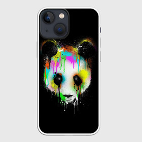 Чехол для iPhone 13 mini с принтом ПАНДА В КРАСКЕ | PANDA IN PAINT в Кировске,  |  | panda | животные | краска | медведь | милая | няшная | панда | прикольная | смешно | юмор