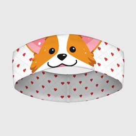 Повязка на голову 3D с принтом Корги в Кировске,  |  | corgi | корги | маленькая собачка | милый | милый корги | рыжая | рыжая собачка | собака | собачка | такси