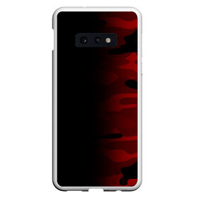 Чехол для Samsung S10E с принтом RED BLACK MILITARY CAMO в Кировске, Силикон | Область печати: задняя сторона чехла, без боковых панелей | abstract | camo | geometry | geometry stripes | military | texture | абстракция | армейские | армия | геометрические полосы | геометрия | камуфляж | красный камуфляж | милитари | текстура