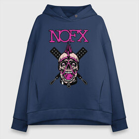 Женское худи Oversize хлопок с принтом NOFX в Кировске, френч-терри — 70% хлопок, 30% полиэстер. Мягкий теплый начес внутри —100% хлопок | боковые карманы, эластичные манжеты и нижняя кромка, капюшон на магнитной кнопке | anarchy | music | nofx | punk | rock | skull | usa | анархия | музыка | неформальные | панк | рок | череп