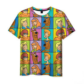 Мужская футболка 3D с принтом Scooby-Doo Сharacters в Кировске, 100% полиэфир | прямой крой, круглый вырез горловины, длина до линии бедер | fred jones | scooby doo | vdosadir | velma dinkle | велма динкли | дафна блейк | скуберт фон дуенхеймер | скуби ду | уильям ханна | фред джонс