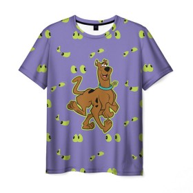 Мужская футболка 3D с принтом Scooby-Doo в Кировске, 100% полиэфир | прямой крой, круглый вырез горловины, длина до линии бедер | scooby doo | vdosadir | скуберт фон дуенхеймер | скуби ду | собака | уильям ханна