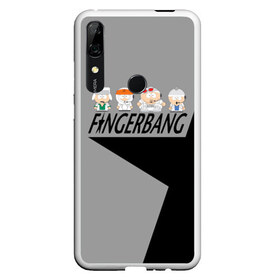 Чехол для Honor P Smart Z с принтом FINGERBANG в Кировске, Силикон | Область печати: задняя сторона чехла, без боковых панелей | Тематика изображения на принте: south park | sp | батерс | баттерс | гарисон | енот | кайл  брофловски | картман | кеннет | кенни | маки | макки | маккормик | марш | мистер | мистереон | мультфильм | полотенчик | ренди | саус парк | сауспарк