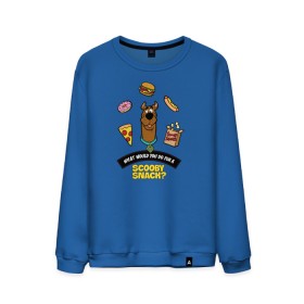 Мужской свитшот хлопок с принтом Scooby Snack в Кировске, 100% хлопок |  | scooby doo | vdosadir | еда | пицца | скуберт фон дуенхеймер | скуби ду | уильям ханна