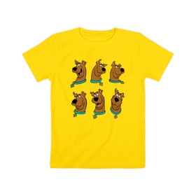 Детская футболка хлопок с принтом Scooby-Doo в Кировске, 100% хлопок | круглый вырез горловины, полуприлегающий силуэт, длина до линии бедер | scooby doo | vdosadir | скуберт фон дуенхеймер | скуби ду | уильям ханна