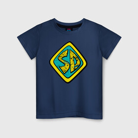 Детская футболка хлопок с принтом SD в Кировске, 100% хлопок | круглый вырез горловины, полуприлегающий силуэт, длина до линии бедер | scooby doo | vdosadir | скуби ду | уильям ханна